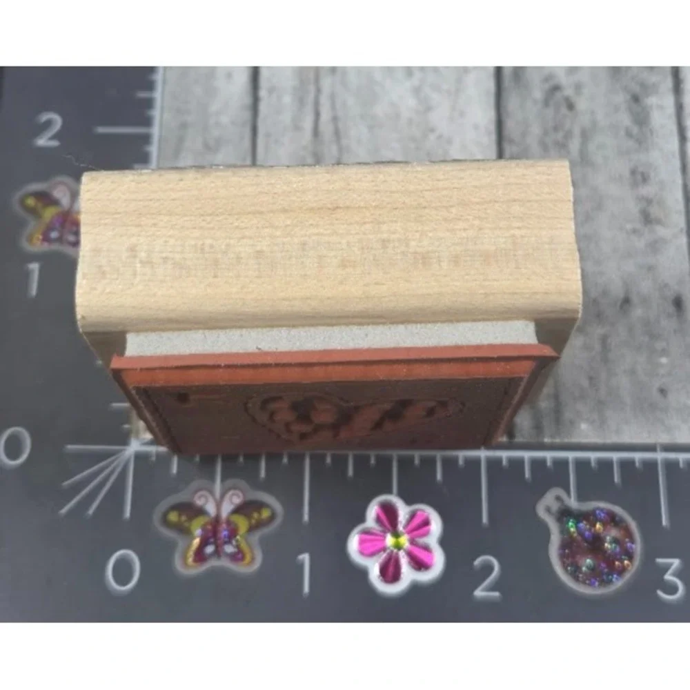 Stampin' Up! Heart Arrow Spotted Etched Silhouette 2001 Rubber Stamp Wood #D28